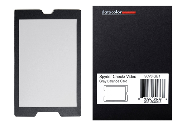 SCV Gray Balance Patch Card SCV3-GB1 - Datacolor Spyder Checkr Video Grey Balance Card.jpg